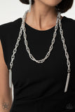 SCARFed for Attention - Silver Necklace