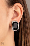 Insta Famous - Black Gem Clip-on Earring