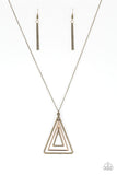 TRI Harder - Brass Necklace