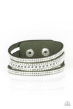 Rollin In Rhinestones - Green Bracelet