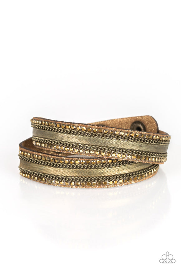 Rocker Rivalry - Brass Urban Bracelet