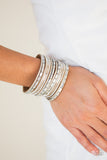 A Wait-and-SEQUIN Attitude - Brown/Tan Bracelet