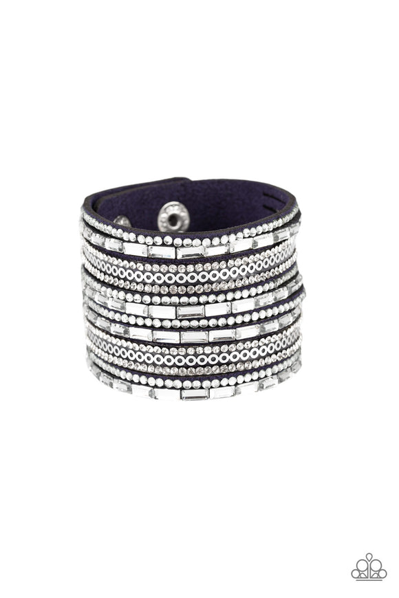 A Wait-and-SEQUIN Attitude - Blue Bracelet