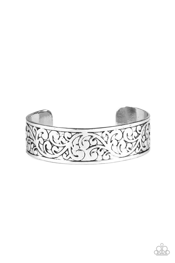 Read The VINE Print - Silver Cuff Bracelet