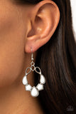 Its Rude to STEER - White Earrings