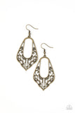 Grapevine Glamour - Brass Earrings