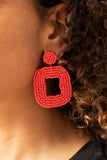 Beaded Bella - Red Earring