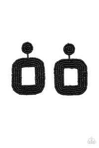 Beaded Bella - Black Earring