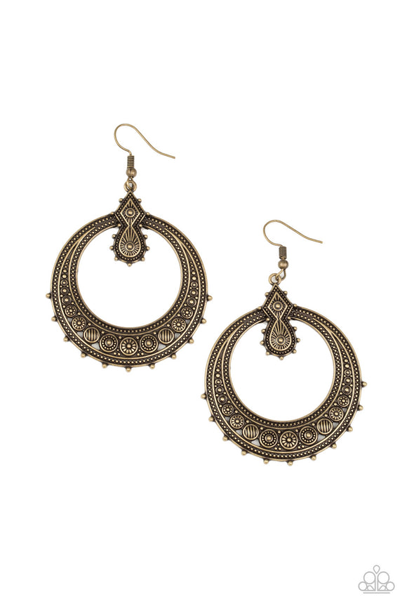 Solar Orbit - Brass Earrings