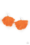 Macrame Mamba - Orange Earring