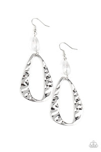 Enhanced Elegance - White Earrings