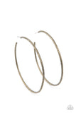 Rustic Roundabout - Brass Hoop Earring