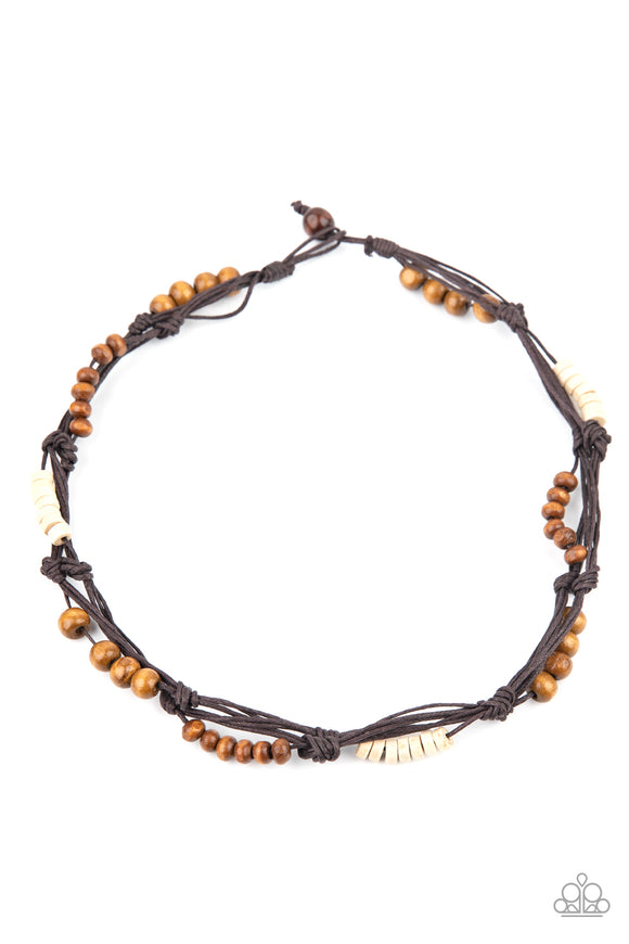 Tiki Tour - Brown Men Necklace