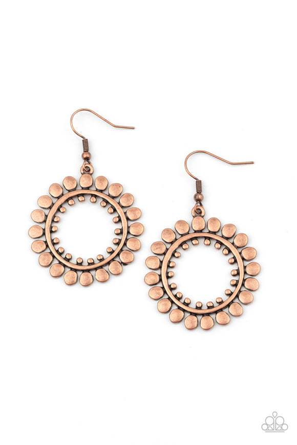 Radiating Radiance - Copper Earring