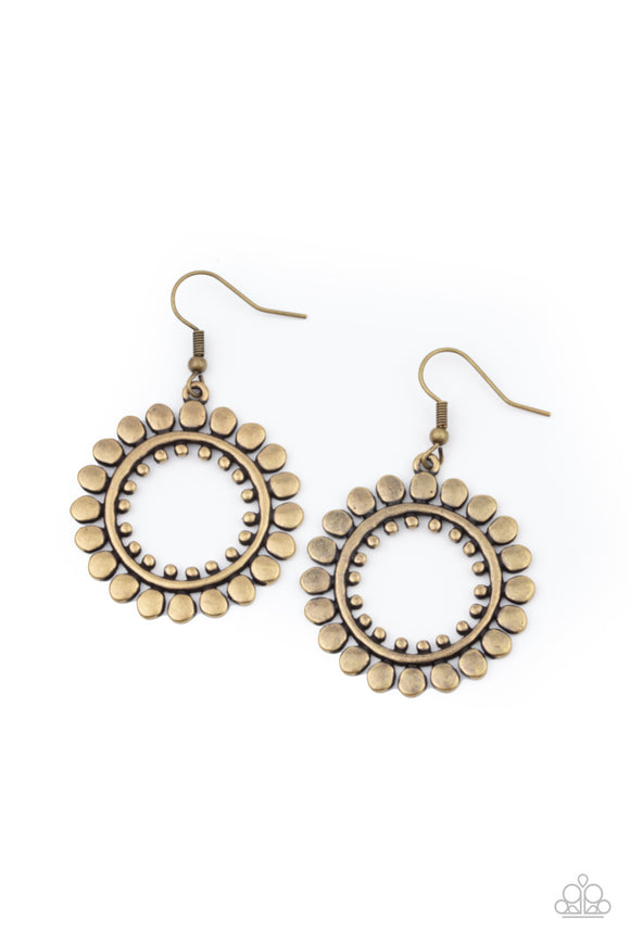 Radiating Radiance - Brass Earrings