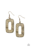 Primal Elements - Brass Earrings