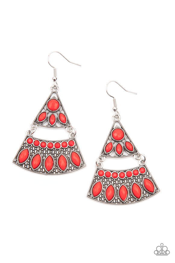 Desert Fiesta - Red Earring