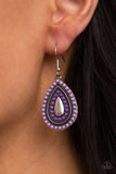 Beaded Bonanza - Purple Earrings