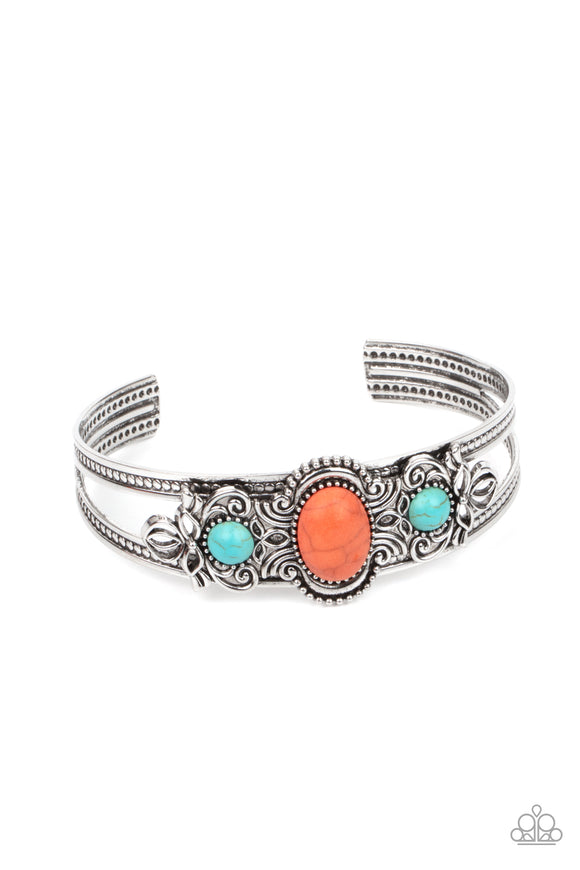 Artisan Ancestry - Orange Cuff Bracelet