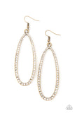 Dazzling Decorum - Brass Earrings