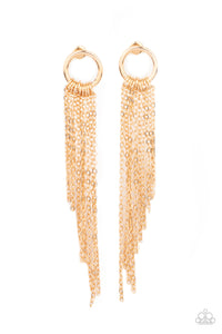 Divinely Dipping - Gold Earring