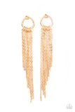 Divinely Dipping - Gold Earring