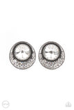 Off The RICHER-Scale - White Clip-on Earring