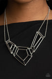 3-D Drama - Silver Necklace