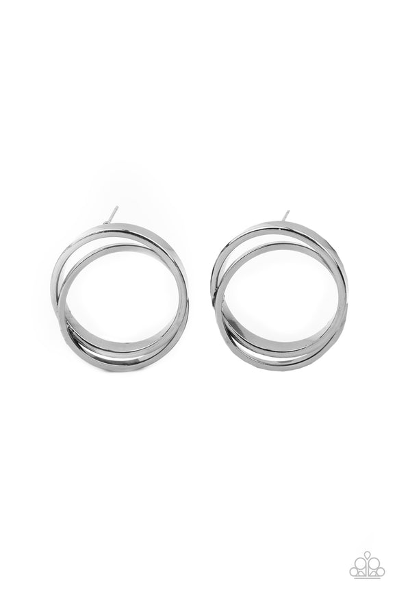 Always In The Loop - Black Earring