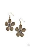 Fresh Florals - Brass Earrings