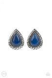 Desert Glow - Blue Clip-on Earrings