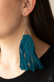 Modern Day Macrame - Blue Earrings