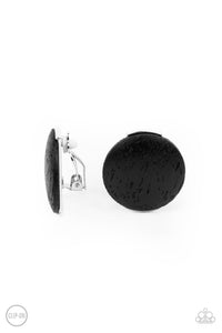 WOODWORK It - Black Earring Clip-on