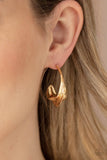 Modern Meltdown - Gold Hoop Earring
