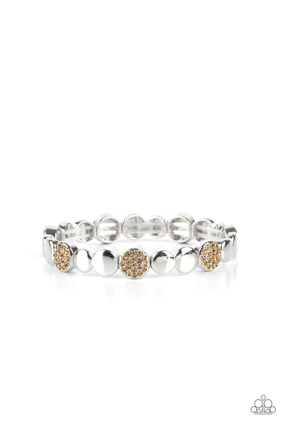 Dimensional Dazzle - Brown Bracelet