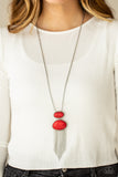 Meet Me At Sunset - Red Necklace