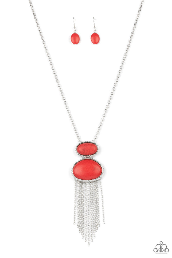 Meet Me At Sunset - Red Necklace