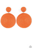 Circulate The Room - Orange Earring