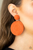 Circulate The Room - Orange Earring