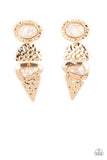 Earthy Extravagance - Gold earring