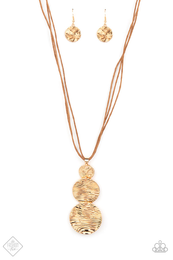 Circulating Shimmer - Gold Necklace