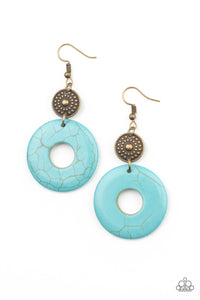 Earthy Epicenter - Brass Earring