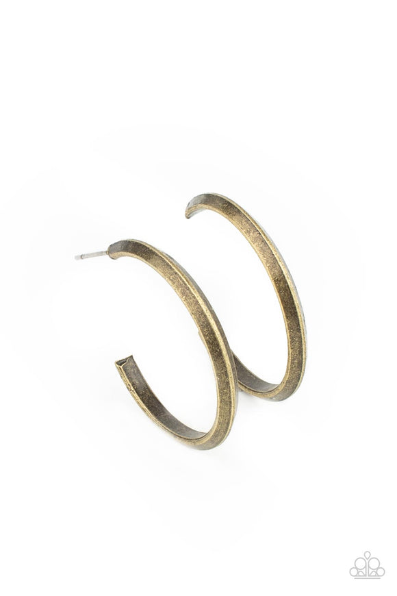 On The Brink - Brass Earring