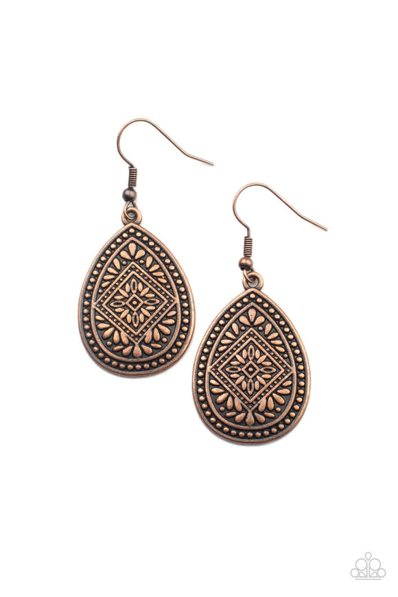 Mayan Mecca - Copper Earring