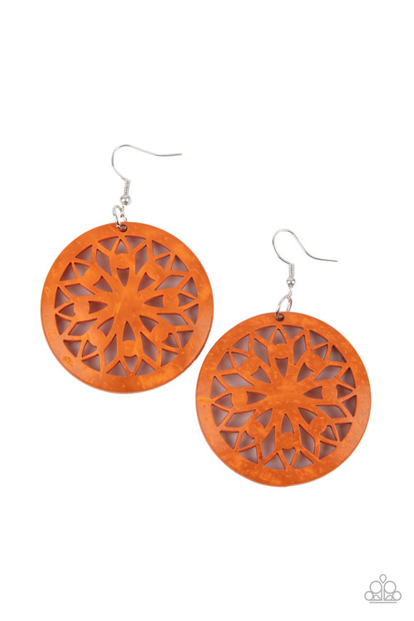 Ocean Canopy - Orange Earring