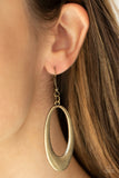 OVAL The Hill - Brass Earring