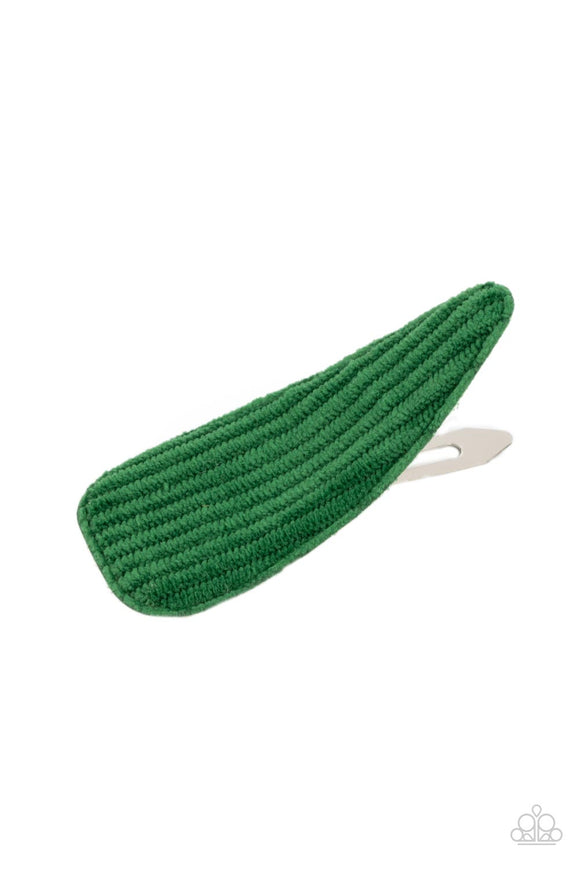 Colorfully Corduroy - Green Hair Clip