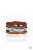 Rollin In Rhinestones - Brown Bracelet