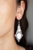 Stylishly Sonoran - White Earrings