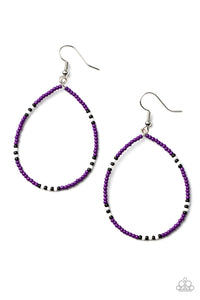 Keep Up The Good BEADWORK - Purple Earring